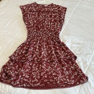 Floral Burgundy Dress